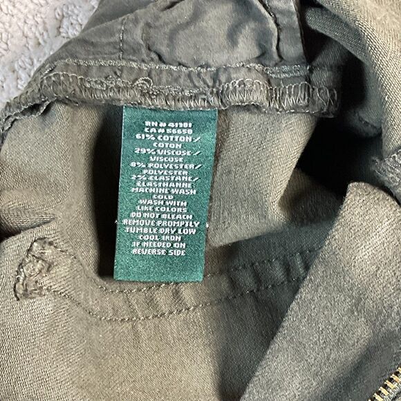 Lauren Ralph Lauren Olive Green Denim Pants Women's Size 6 - Picture 4 of 8